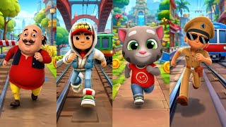 Spin The Wheel Talking Tom Gold Run, SubwaySurfers, Little Singham Super Skater, Motu Patlu Gameplay screenshot 4