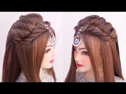 front Hair style designs for party look |Priya prapancha | Hair | Function  | - YouTube