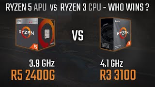 Ryzen 5 2400G Vs Ryzen 3 3100 Ryzen 5 Apu Vs Ryzen 3 Cpu 1080P, 1440P, 4K Benchmarks