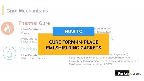 How to Cure Form-In-Place EMI Shielding Gaskets | Conductive Gaskets | Chomerics | Parker Hannifin