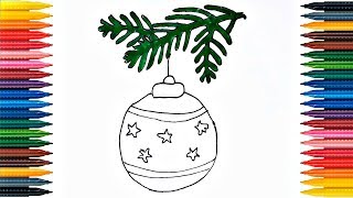 New Year's Ball Drawing Ball Coloring Book Fun Painting Ball Coloring Page