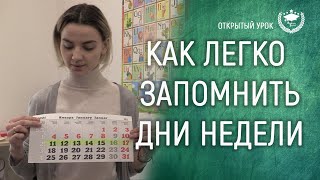 Как легко запомнить дни недели. Открытый урок в Академии Знаний.