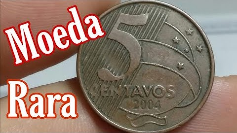 Não deixem de olhar as suas moedas. Moeda Rara de 5 Centavos ano 2004. (R.H.). Valor atualizado.