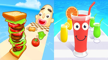 Sandwich Runner VS Juice Run - All Levels Gameplay Android iOS Ep 5