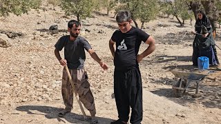 Daily nomadic life of Davud with her family in the mountains