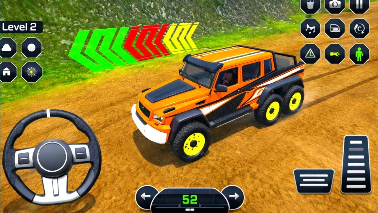 6x6 Offroad Truck Driving Simulator Gameplay 🚙 | Extreme Hill Climb & Realistic Controls