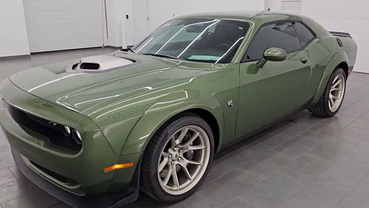 2023 DODGE CHALLENGER R/T SCAT PACK SHAKER WIDEBODY SWINGER PACKAGE F8 GREEN WALKAROUND 15363Z SOLD!