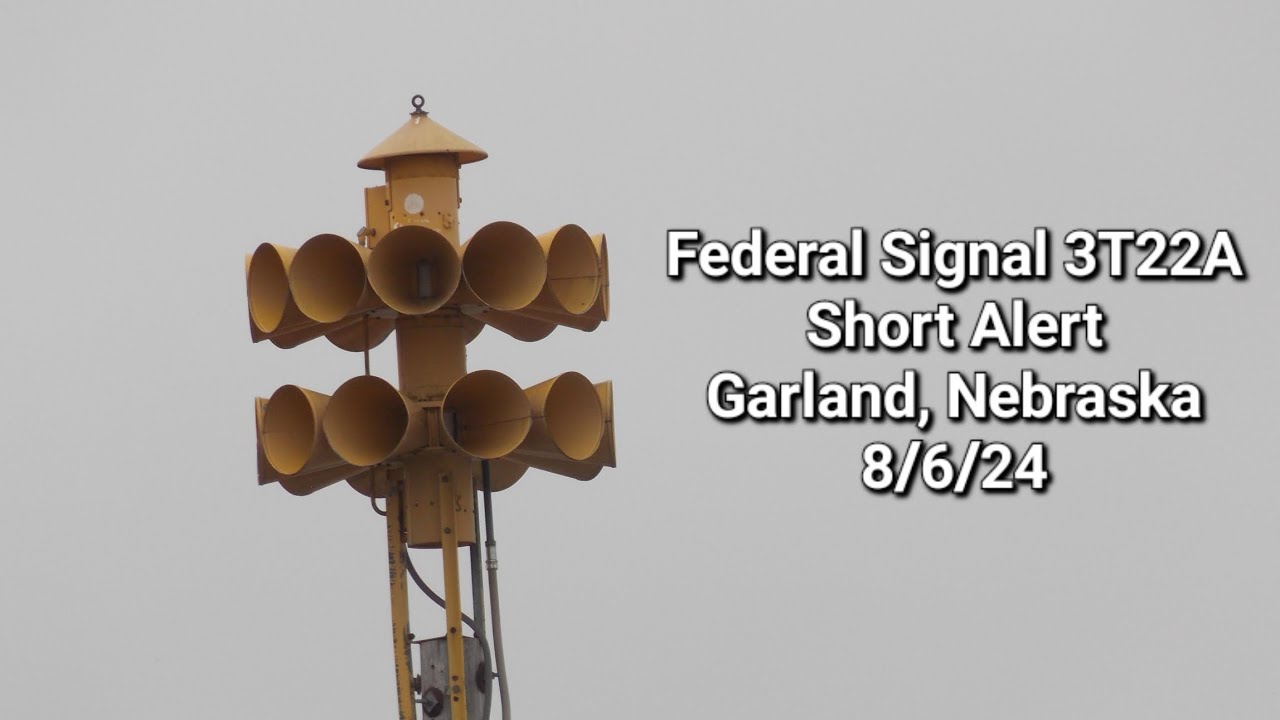 Federal Signal 3T22A | Short Alert | Garland, NE 8/6/24 - YouTube