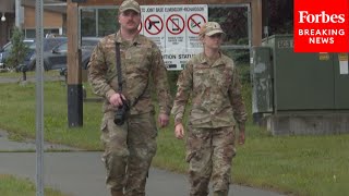 Preparations In Progress At Elmendorf-Richardson Joint Base In Alaska Ahead Of Trump-Putin Summit screenshot 5