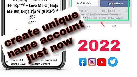 Facebook Unique Name Account 2022 | How to Make Unik Name Facebook Account 2022 | Fb Unique Name