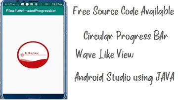how to create animated progress bar in android studio wave loading view