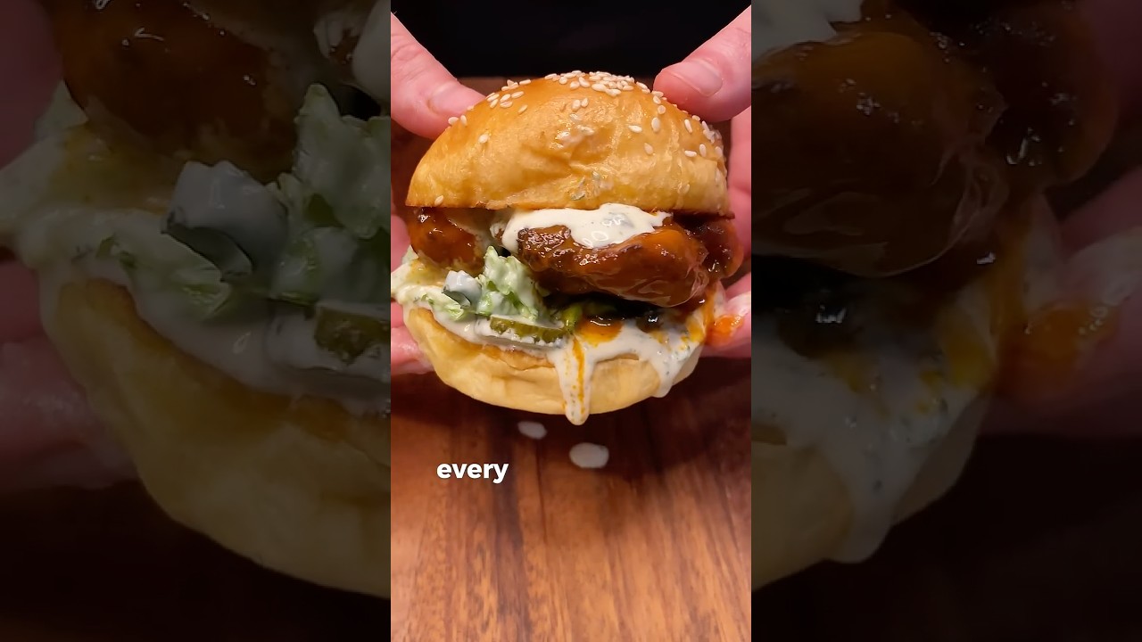How to make the best Buffalo Ranch Chicken Burger 🍔🔥