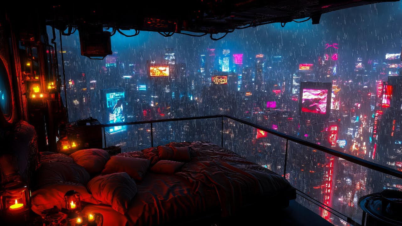 Городская Гавань: Спокойствие Над Цифровым Мегаполисом | Дождь И Эмбиент-Музыка