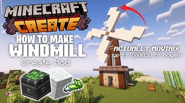 Easy WINDMILL Tutorial! | Minecraft Create Mod