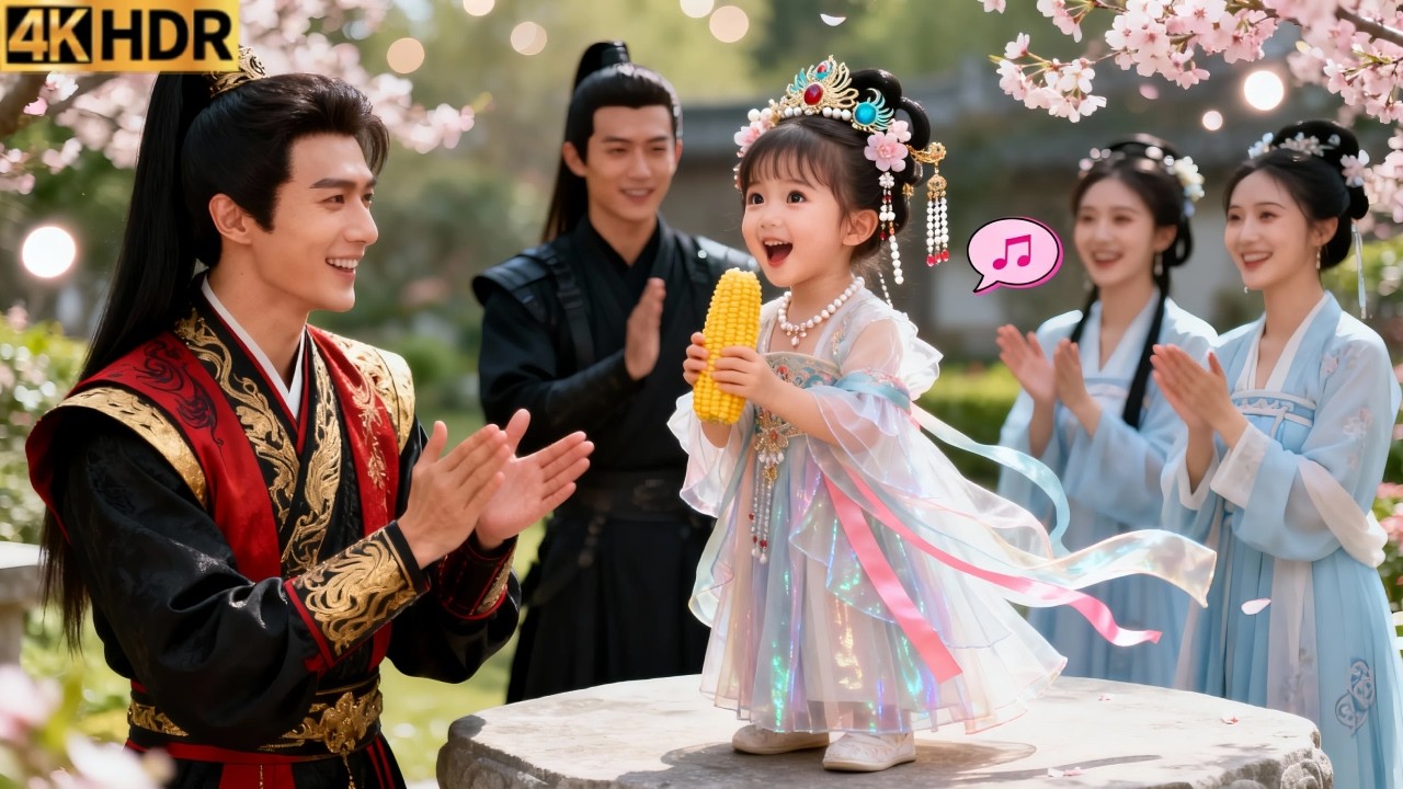 La niña viaja a un libro con el guion. ¡Ayuda a su papá villano a ser emperador y todos la adoran!