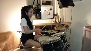 An 8th-note ride backbeat pattern 