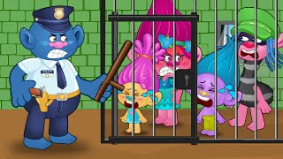 Locked in Prison for 24 Hours Challenge - Baby Branchs Boy Story - Trolls Band Together Animation