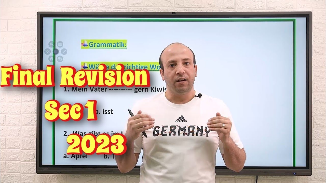 مراجعه ليله الامتحان للغه الالمانيه |الصف الاولى الثانوي الترم الثانى | دفعه ٢٠٢٣ ✌️✌️❤️