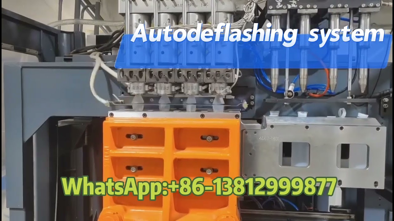 Autodeflashing High speed/single station four cavities/milk bottle blow molding machine