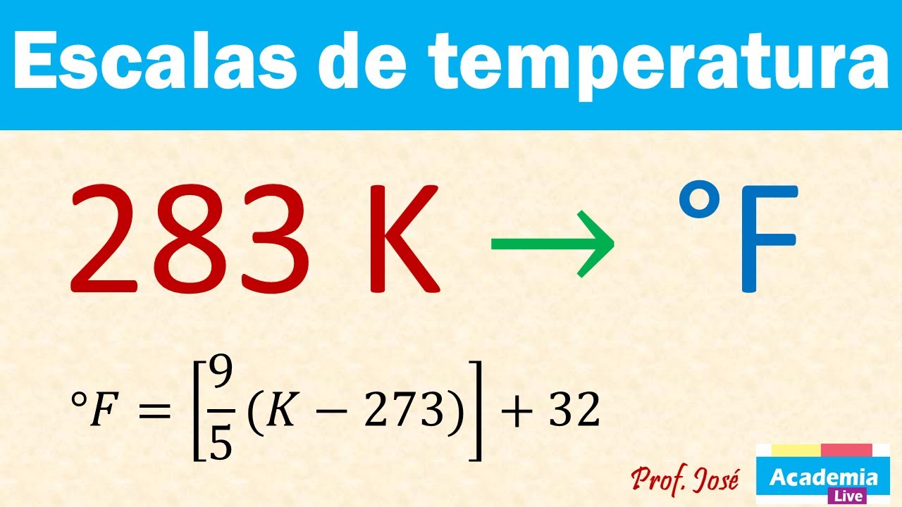 Convertir de Kelvin a Fahrenheit - YouTube