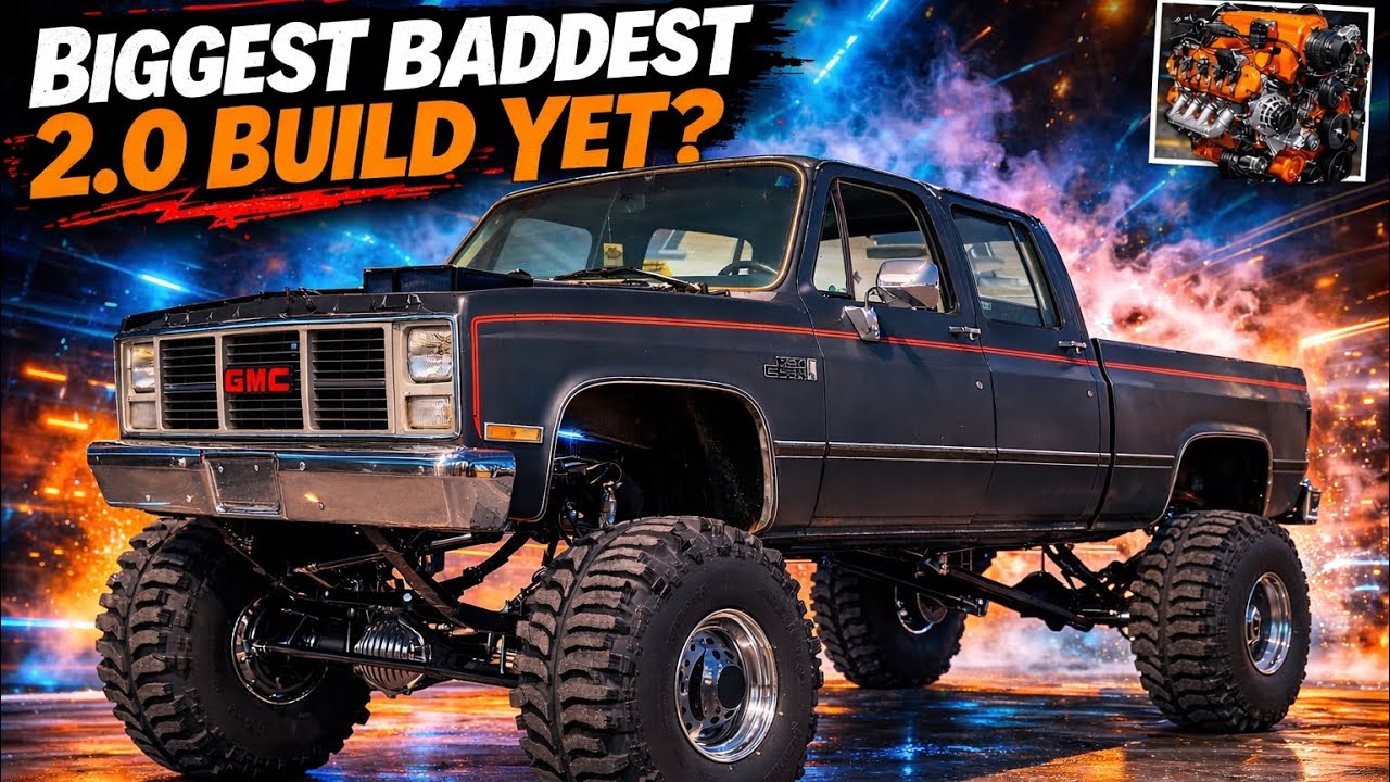 Monster motor monster truck Davis off road fresh squarebody crew cab build alert wow 