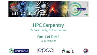 HPC Carpentry: Part 1 of Day 1