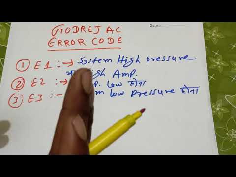 Godrej Air Conditioner All Error Codes Explained: E1 to E10 and F1, F2