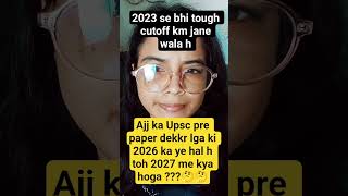 UPSC pre paper # 2026 is the toughest 🤔🤔🤔