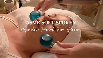 ASMR Sleepy SPA Facial with Music| Ice Globes,Jade Comb & VERY Hypnotic Soft Speaking for good Sleep