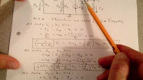 Nodal Analysis by Prof Skip Laratonda.   Tutoring available, see link below: