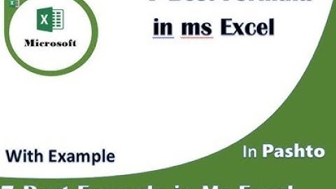 Best MS Excel 7 tricks in Pashto 2020  ms excel tips and tricks for every user  excel advance level