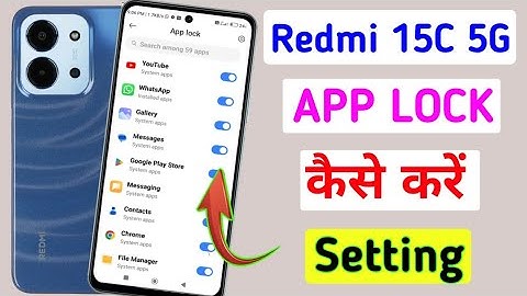 Redmi 15c me app lock kaise lagaye | how to lock apps in redmi 15c 5g | app lock settings 