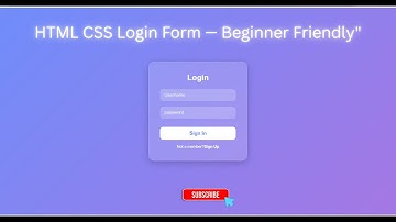 HTML & CSS Login Form Tutorial | Modern Glass UI Design