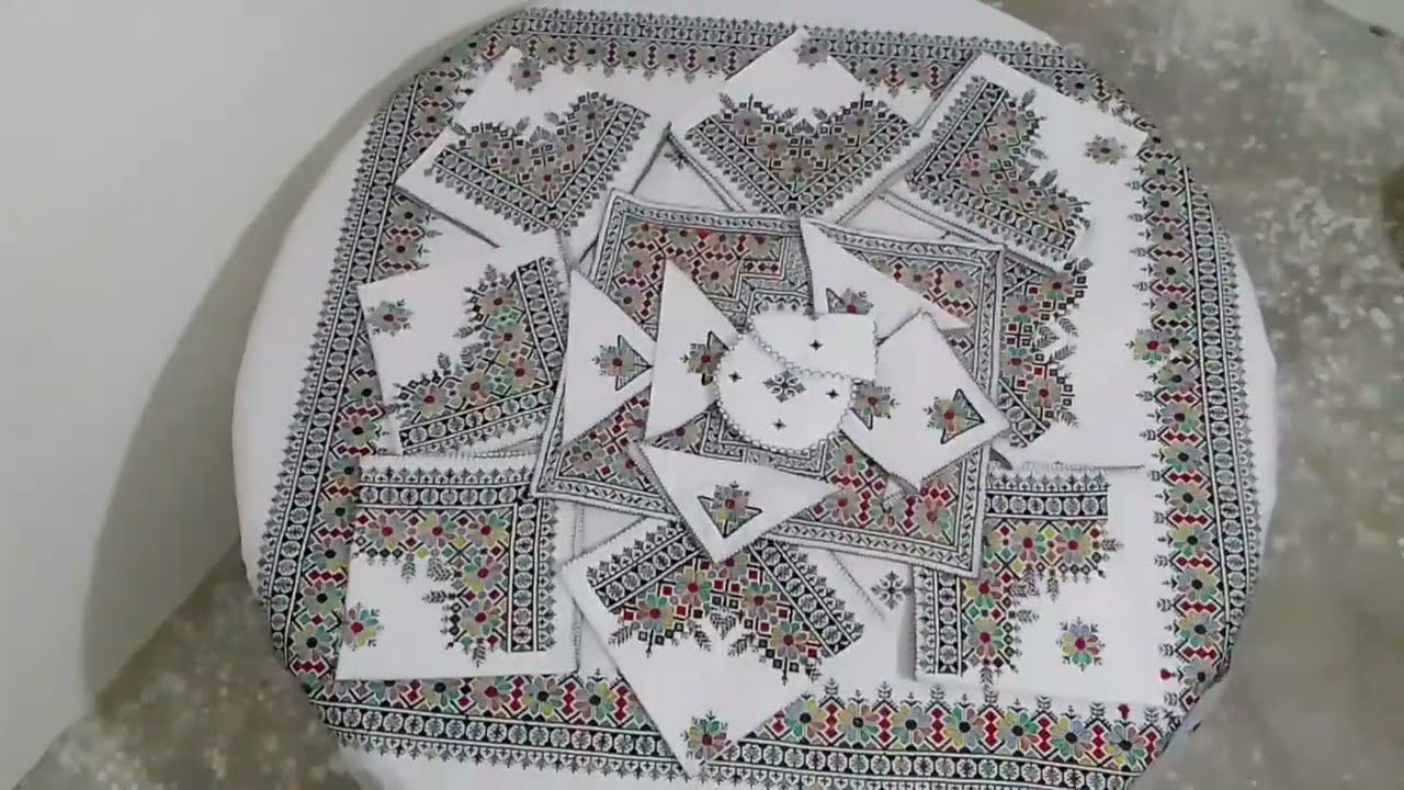 الطرز المكناسي، ناب مطروز بالخوخة الكحل أو الألوان ناب مطروز باليد طرز الغرزة