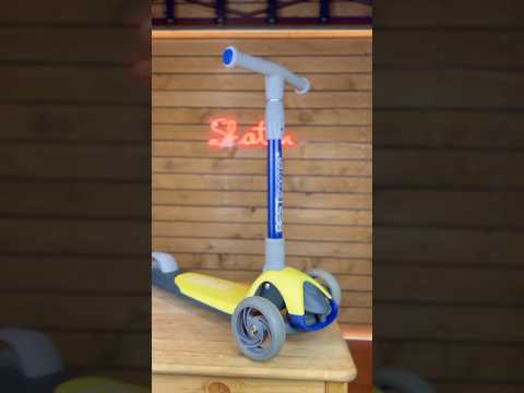 Самокат дитячий триколісний Best Scooter F-55295 синьо-жовтий ТОВАР З ВІТРИНИ, видео 1