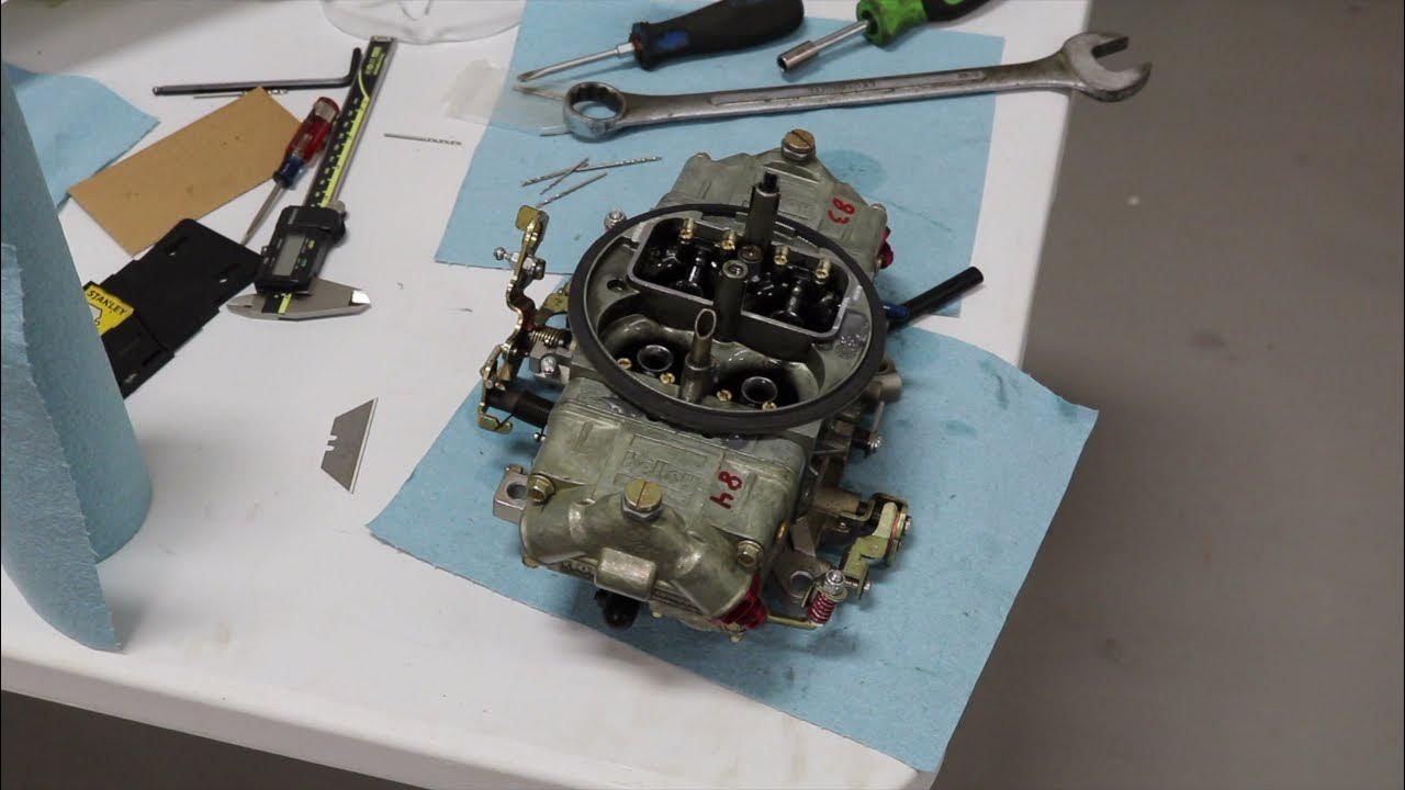 Modifying A Holley Carburetor For Screw in Air Bleeds YouTube