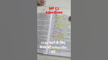 MP Civil Judge Exam। Crpc notes दंड प्रक्रिया संहिता #shorts #civiljudge #mpcj #judiciary