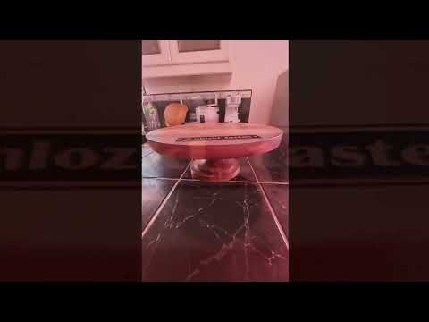 Acacia wood cake stand