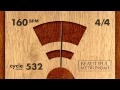 160 bpm 44 wood metronome