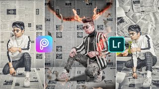 NEWSPAPER TRENDING Photo Editing || Picsart Newspaper Background Editing Tutorial-Om Rajod Editz screenshot 5