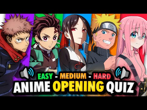 ANIME OPENING QUIZ 🎶🕹️ - Guess the 40 Anime Openings 「 VERY EASY 」 ⚔️ Anime  QUIZ - BiliBili