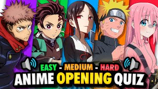 GUESS THE ANIME OPENING 🔊🔥 (Level: EASY ➜ HARD) ANIME OPENING QUIZ 🎶 screenshot 2