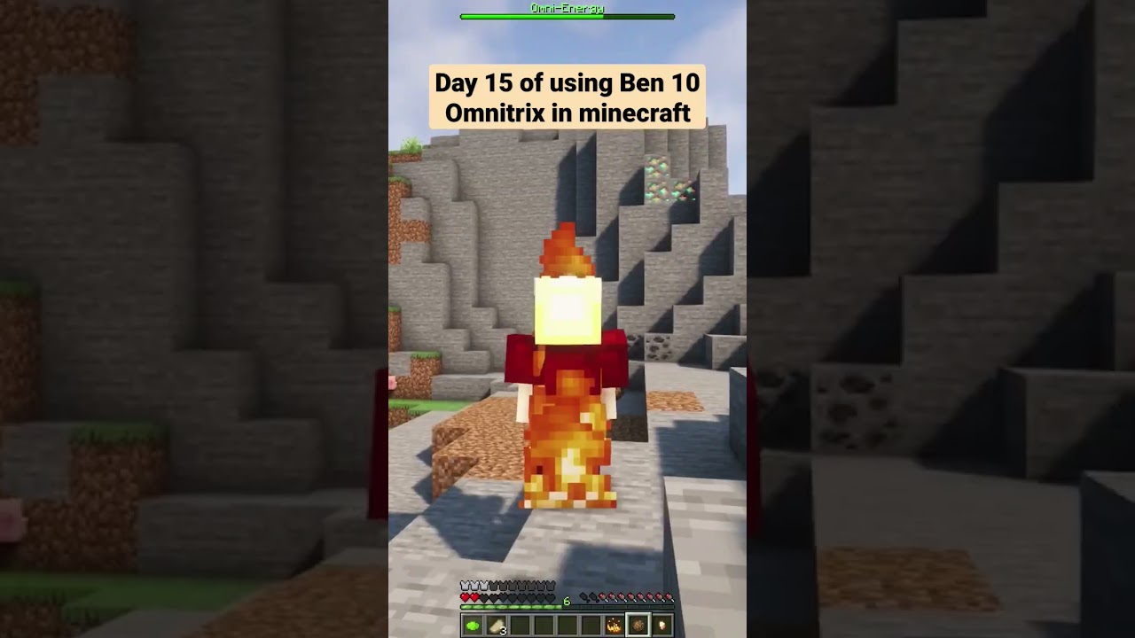 Day 15 of using Ben 10 Omnitrix in Minecraft | Ben 10 minecraft addon #shorts