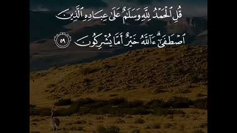قل الحمد لله وسلام على عباده/القارئ انور ابوالفضل