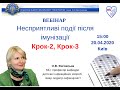 ВЕБІНАР "НЕСПРИЯТЛИВІ ПОДІЇ ПІСЛЯ ІМУНІЗАЦІЇ"