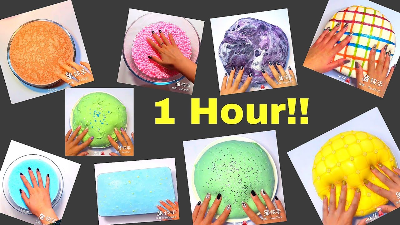 1 Hour Most Relaxing and Satisfying Slime Video // Slime ASMR //