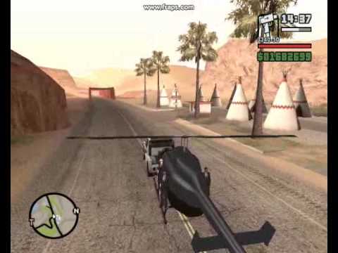 A helicopter from the game TimeShift Black for GTA San Andreas