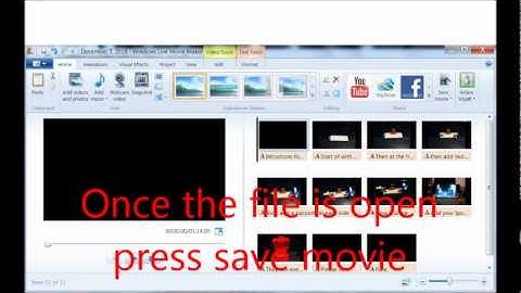how to publish a video in windows live movie maker