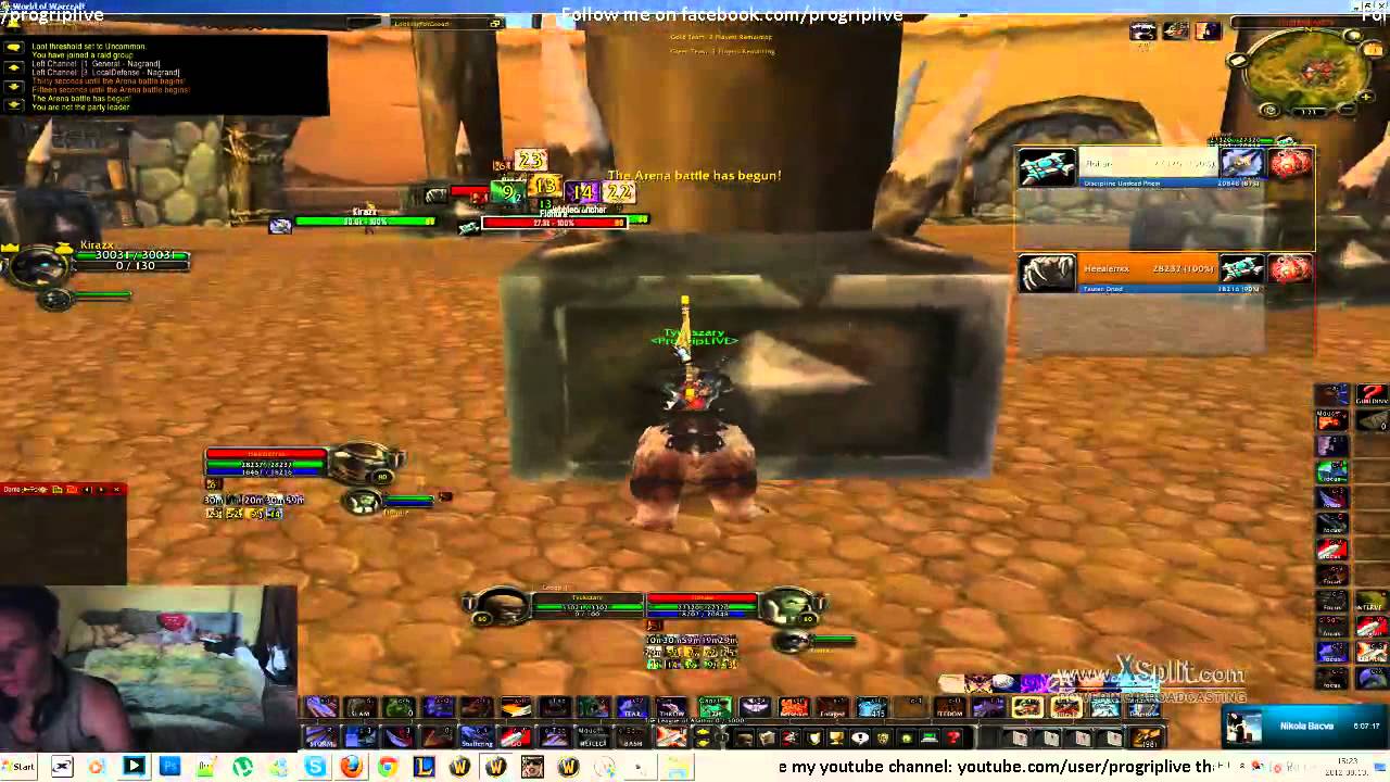 Unholy Death Knight Arms Warrior vs Discipline Priest Restoration druid