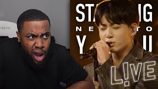 Jung Kook 'Standing Next to You' but it's LIVE @ iHeartRadio! (Reaction)